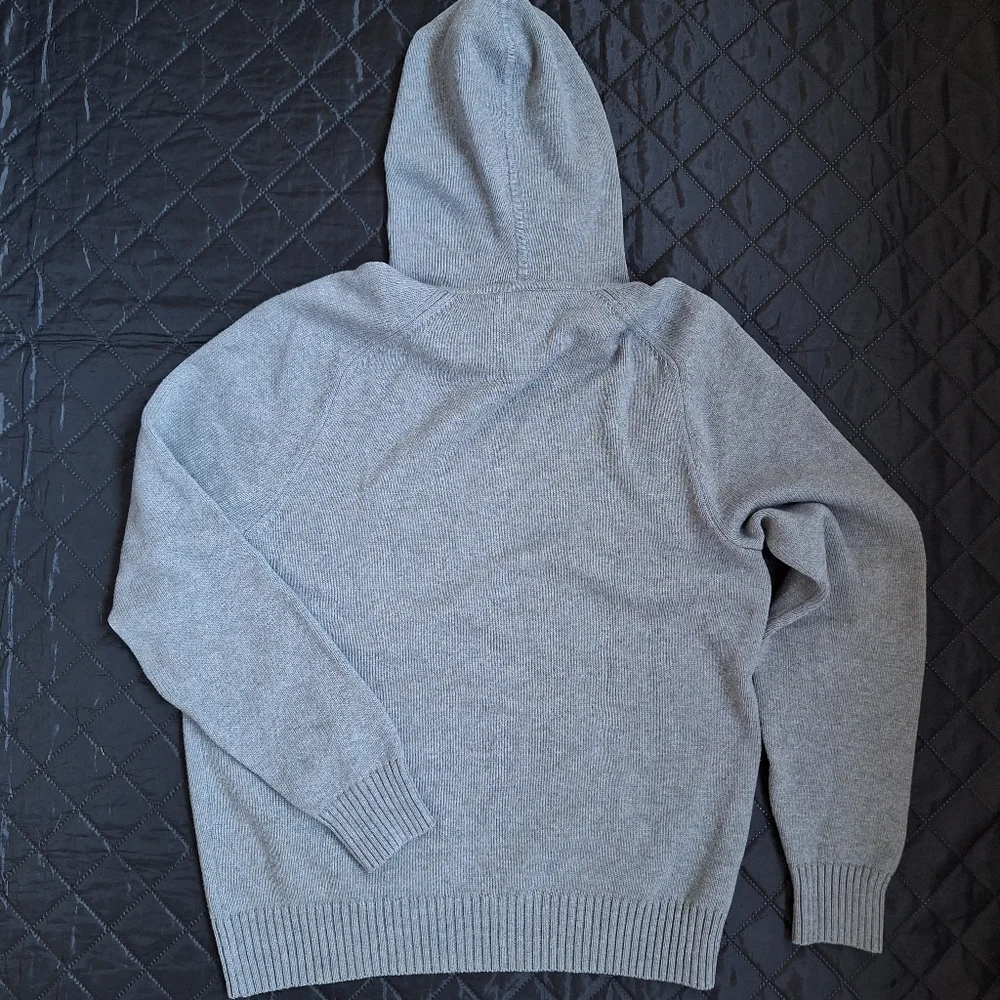 J.Crew Mens Heritage Cotton Hooded Sweater M Gray 100% Cotton Hoodie New No Tags